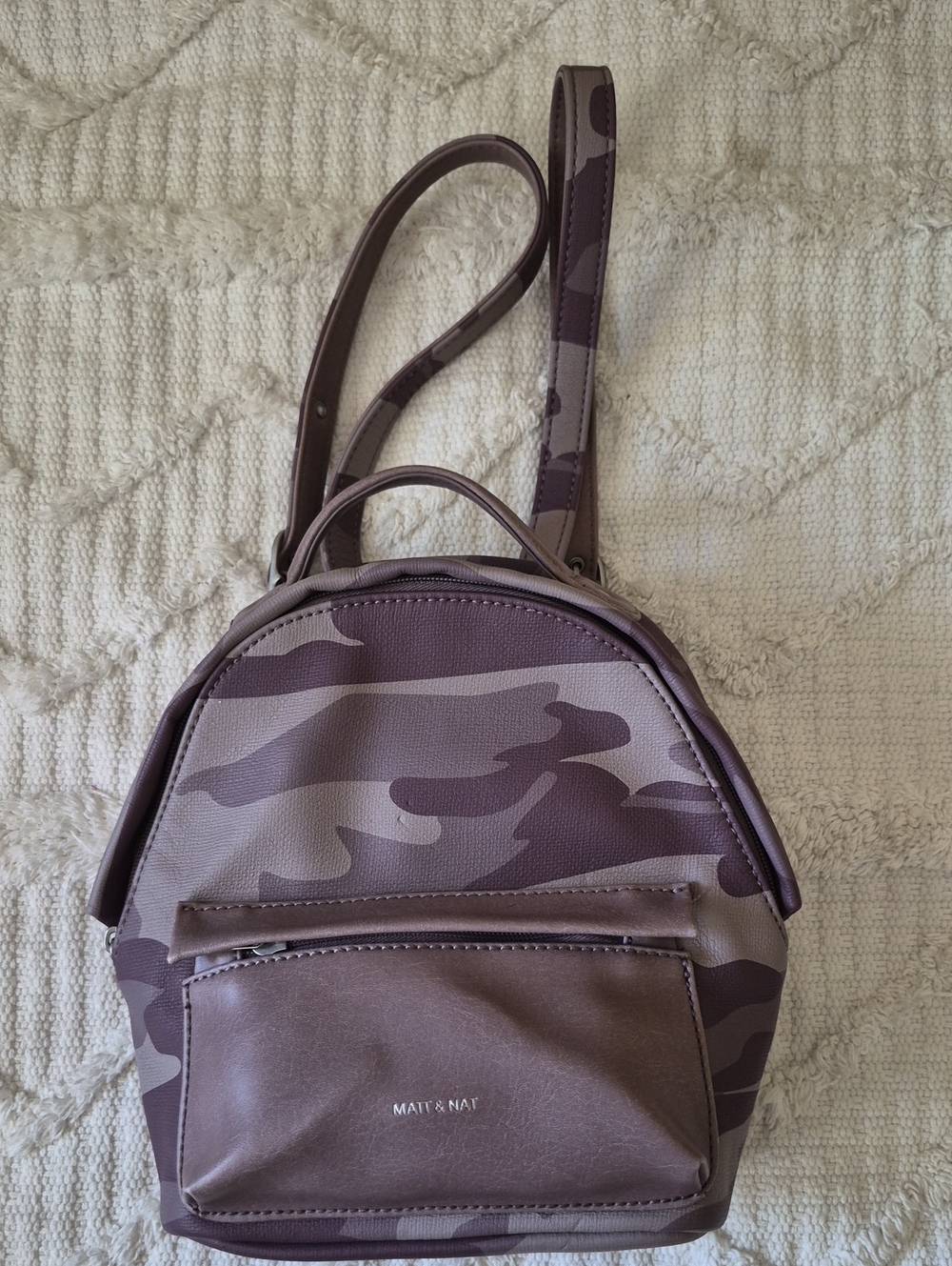 Matt & Nat Mauve Camo Mini Backpack